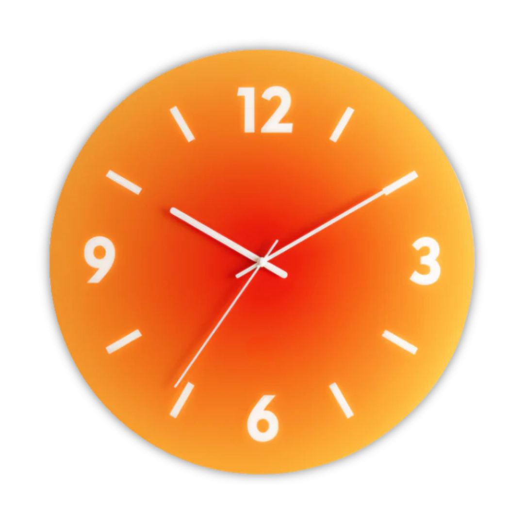 Modern Silent Glass Wall Clock