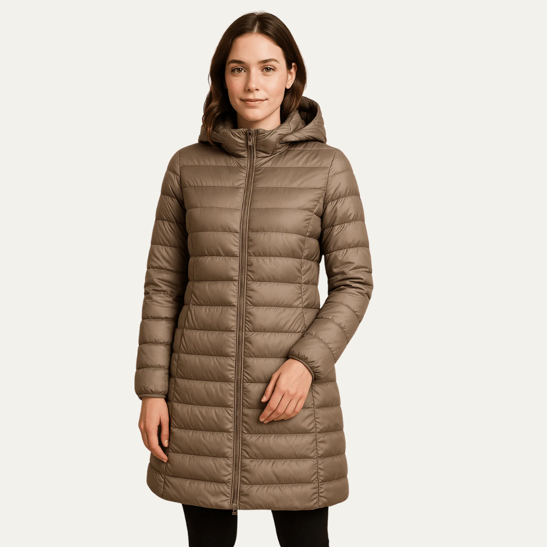 VogeLuxe | Women’s Shiny Quilted Puffer Coat