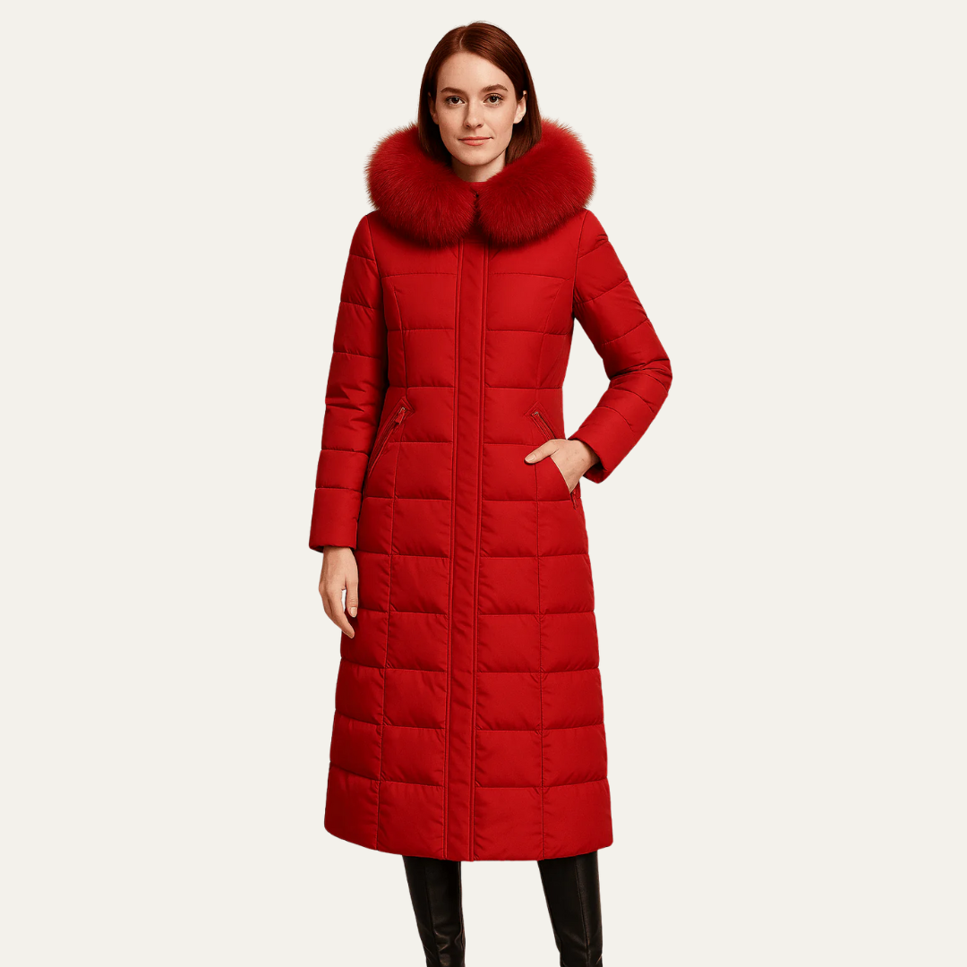 VogeLuxe | Women’s Long Faux Fur Hooded Puffer Coat