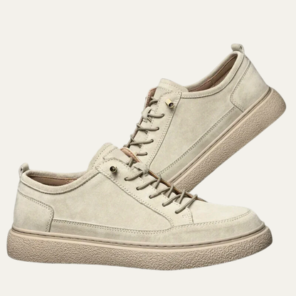 VogeLuxe | Men’s Textured Suede Derby Platform Sneakers