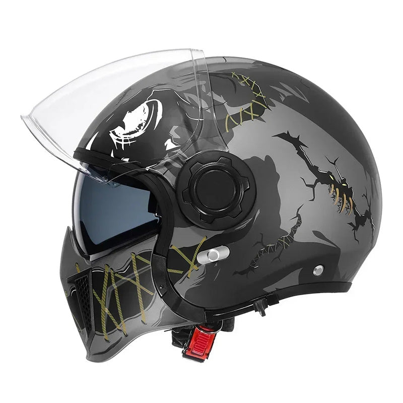 Safe Dual Visor Full Face Motorcycle Helmet