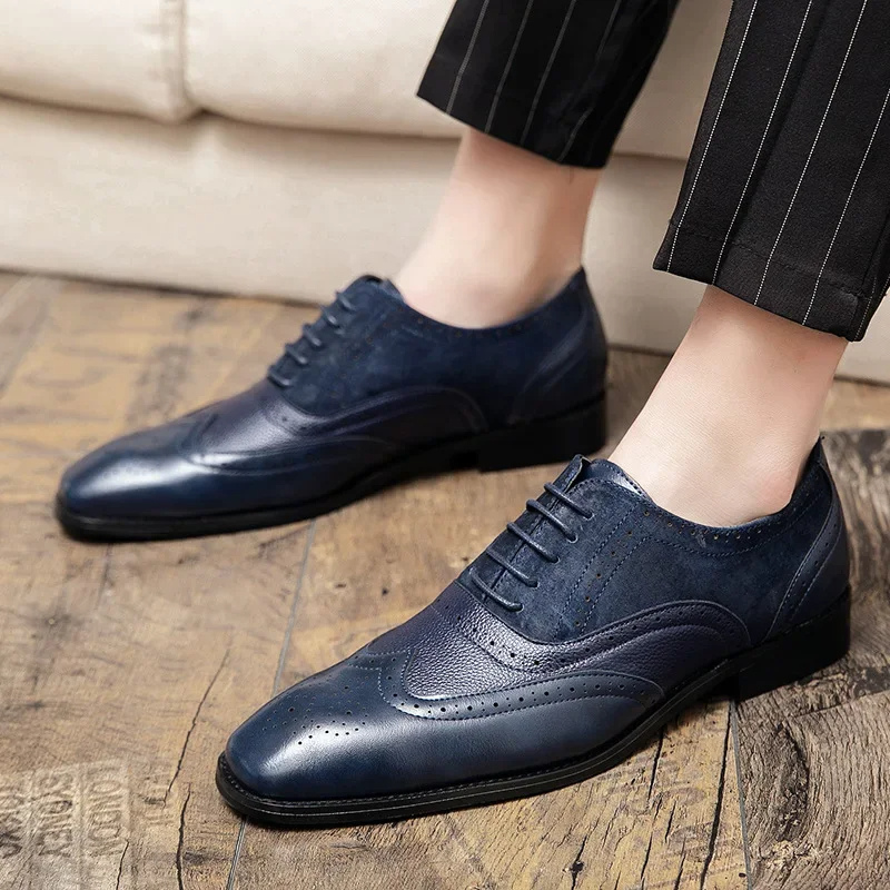 Classic Vegan Leather Dress Shoes for Men - VogeLuxe