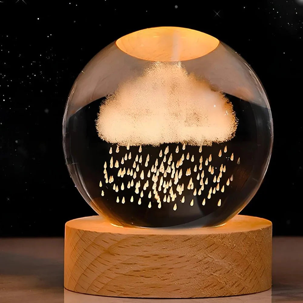 Glowing Orb LED Nightlight Galaxy Pattern