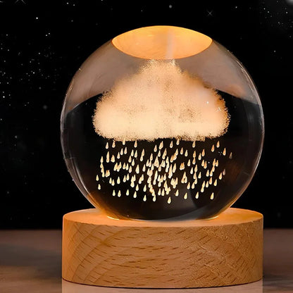 Glowing Orb LED Nightlight Galaxy Pattern