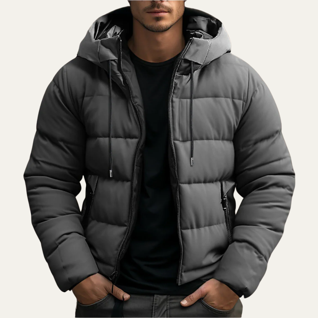 VogeLuxe | Men’s Wide Baffle Hooded Puffer Jacket