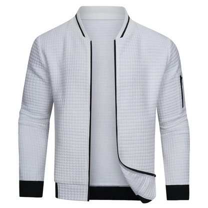 VogeLuxe | Men’s Quilted Full Zip Bomber Jacket