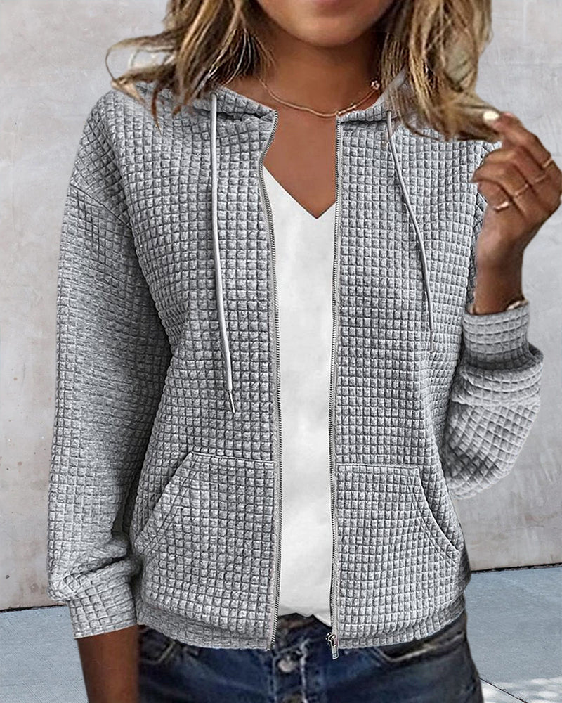 Comfortable Women's Zip Hooded Sweatshirt - VogeLuxe
