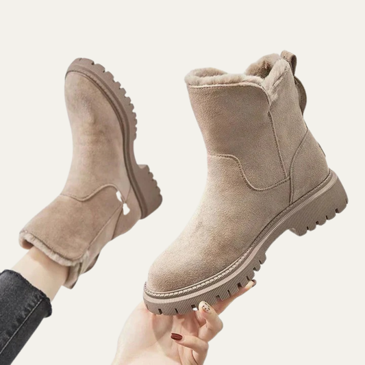 VogeLuxe | Women’s Faux Fur Lined Platform Winter Ankle Boots