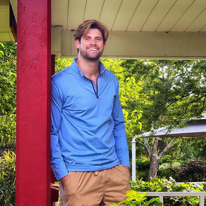 VogeLuxe | Men’s Technical Quarter Zip Stand Collar Shirt