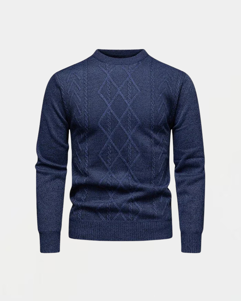 VogeLuxe | Men’s Slim Fit Textured Crewneck Pullover Sweater