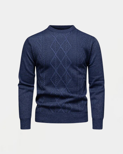 VogeLuxe | Men’s Slim Fit Textured Crewneck Pullover Sweater