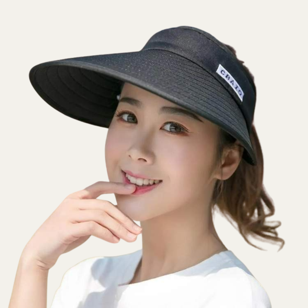 VogeLuxe | Women’s Foldable Wide Brim Sun Visor Hat