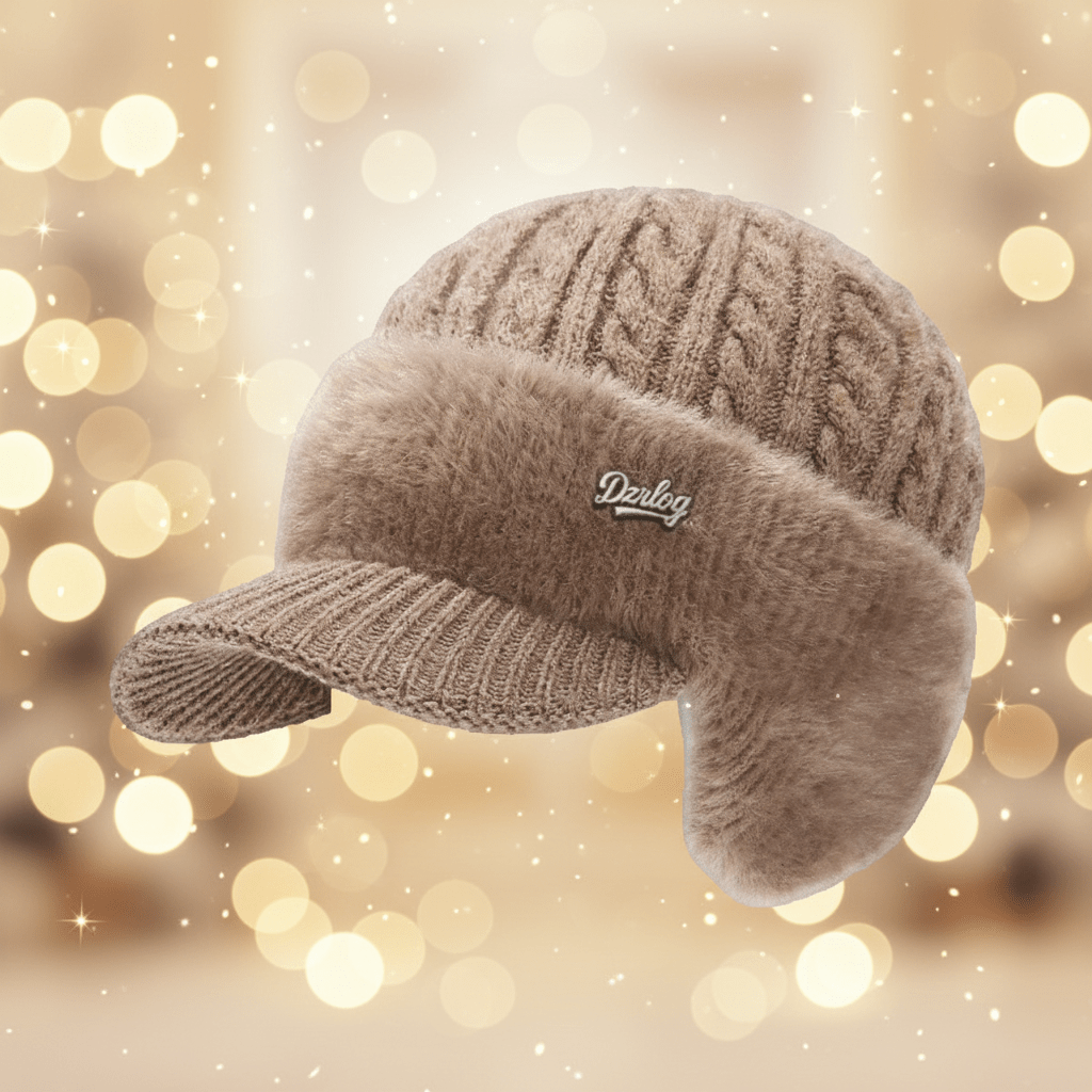 Warm Faux Fur Lined Winter Beanie Hat