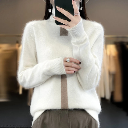 Warm Winter Crew Neck Knit Sweater for Women