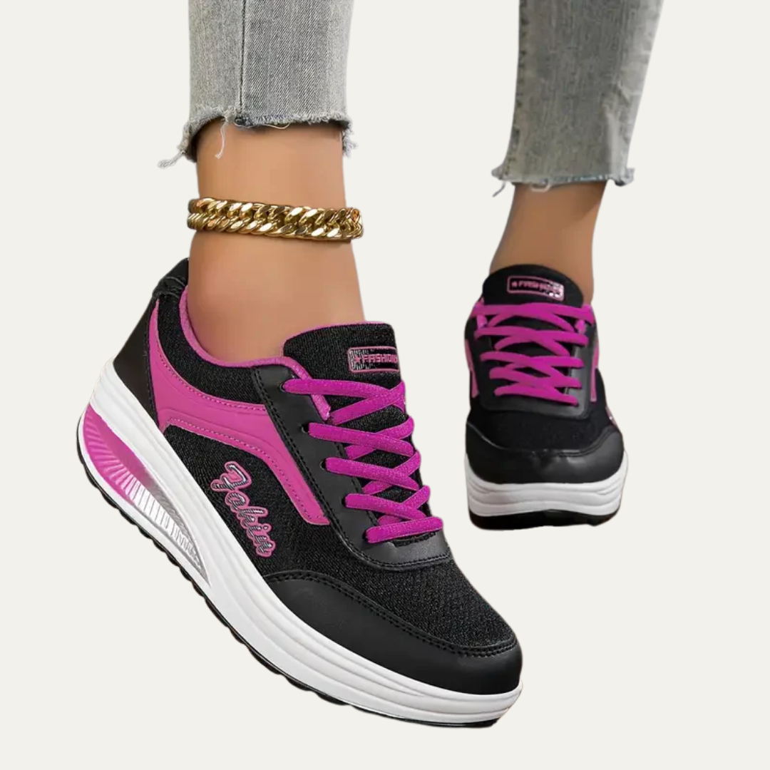 VogeLuxe | Women’s Chunky Platform Mesh Panel Sneakers