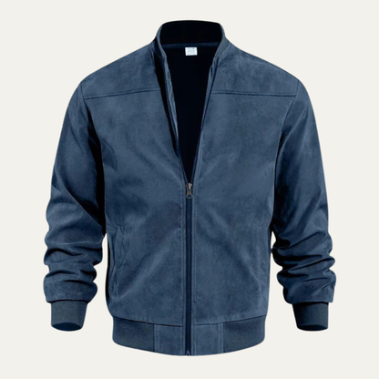 VogeLuxe | Men’s Textured Zip Up Casual Bomber Jacket