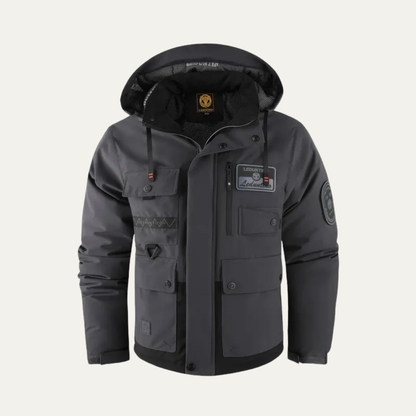 VogeLuxe | Men’s Technical Utility Jacket with Detachable Hood