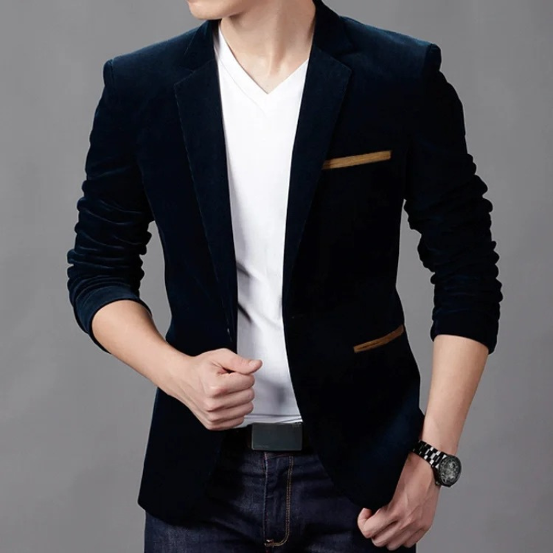 Men's Classic Tailored Fit One Button Jacket