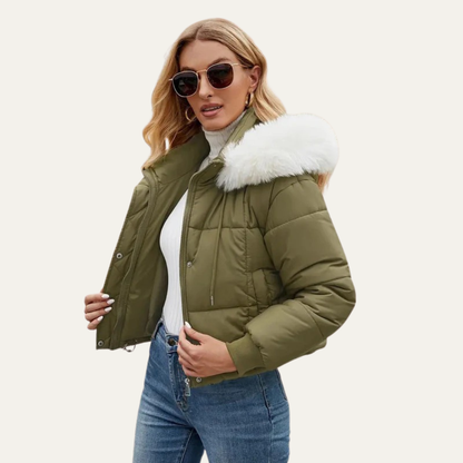 VogeLuxe | Women’s Warm Cropped Puffer Jacket