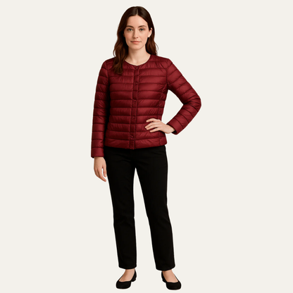 VogeLuxe | Women’s Lightweight Quilted Snap Jacket