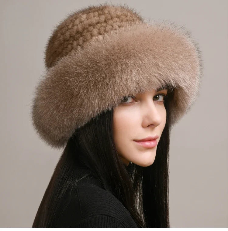 Soft Mink Fur Winter Hat for Warmth - VogeLuxe