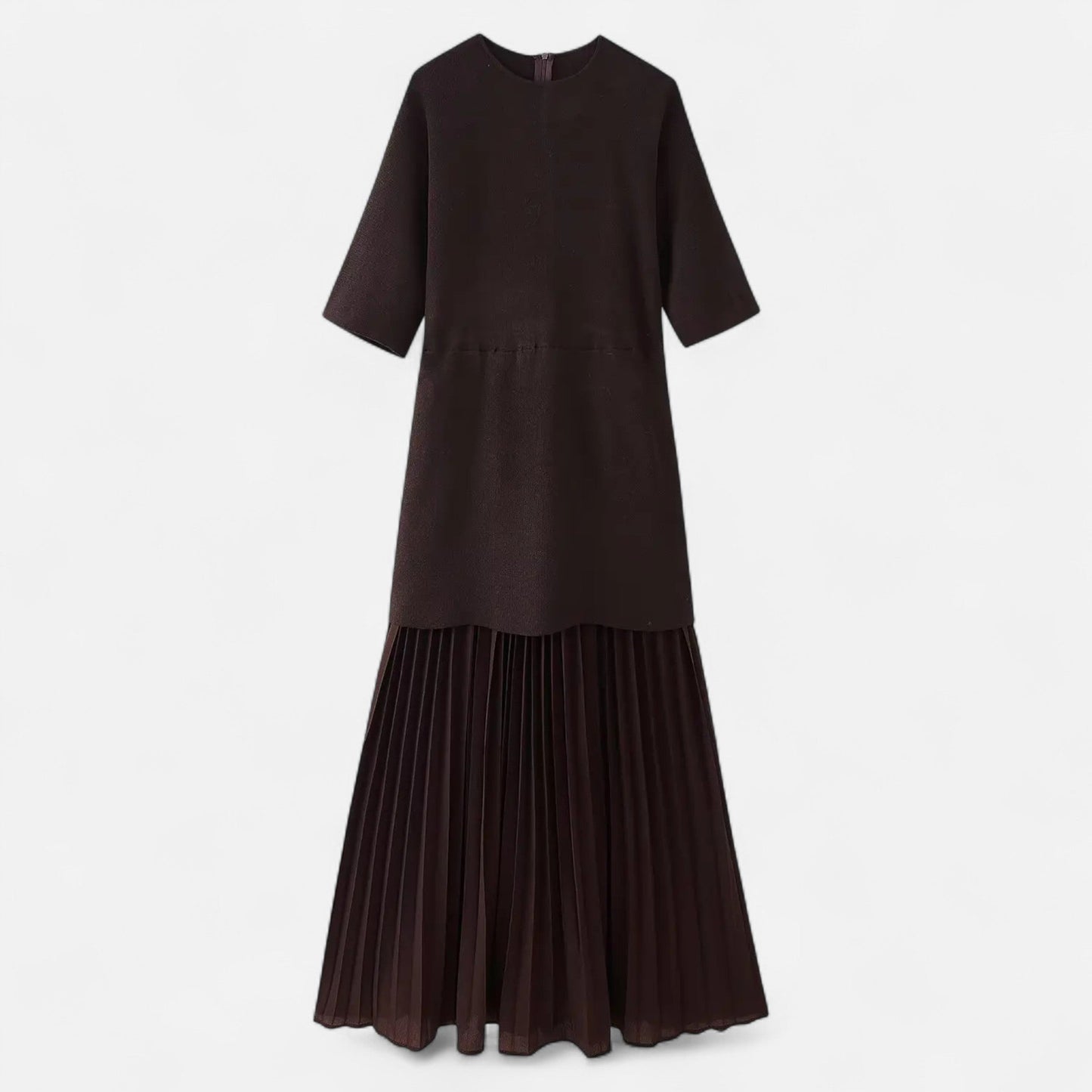 Classic Ladies Fall Pleated Dress - VogeLuxe