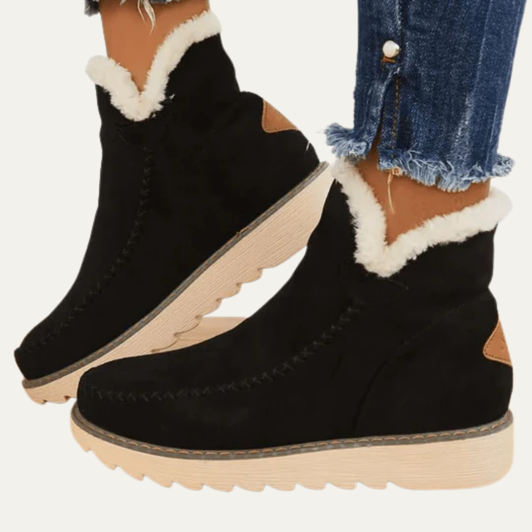 VogeLuxe | Women’s Faux Fur Lined Platform Ankle Boots