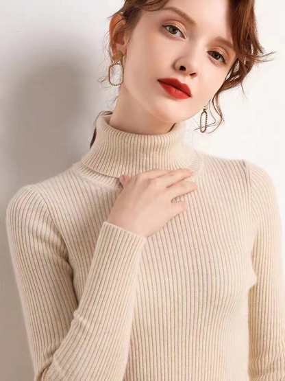 Cozy Women's Soft Knit Winter Turtleneck Sweater