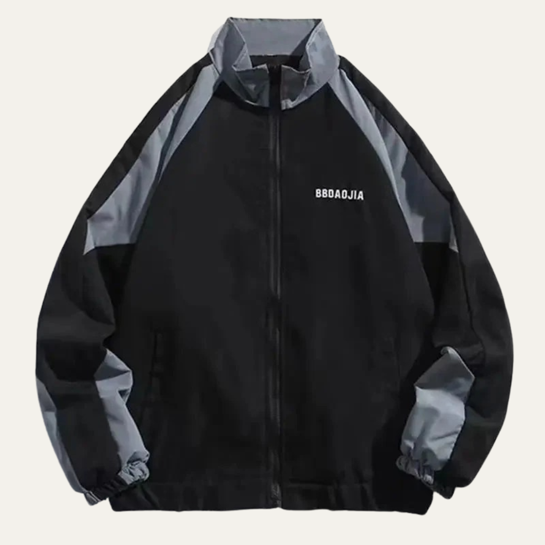 VogeLuxe | Men’s Sporty Track Jacket with Contrast Panels