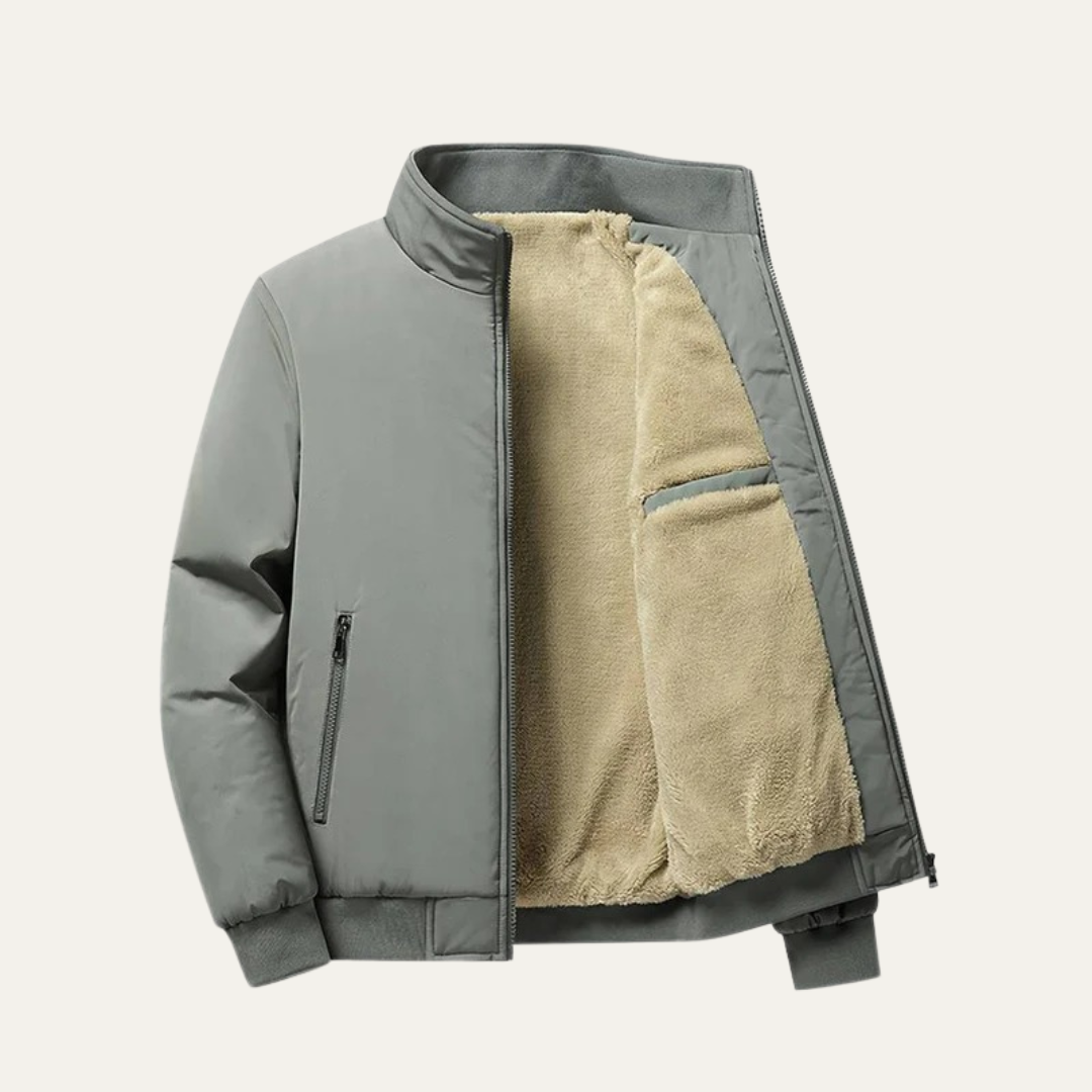 VogeLuxe | Men’s Warm Faux Fur Lined Flight Jacket