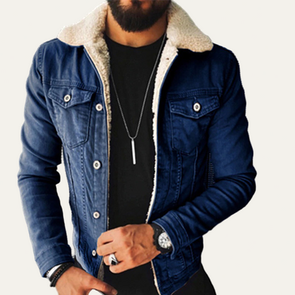 VogeLuxe | Men’s Sherpa Lined Denim Jacket