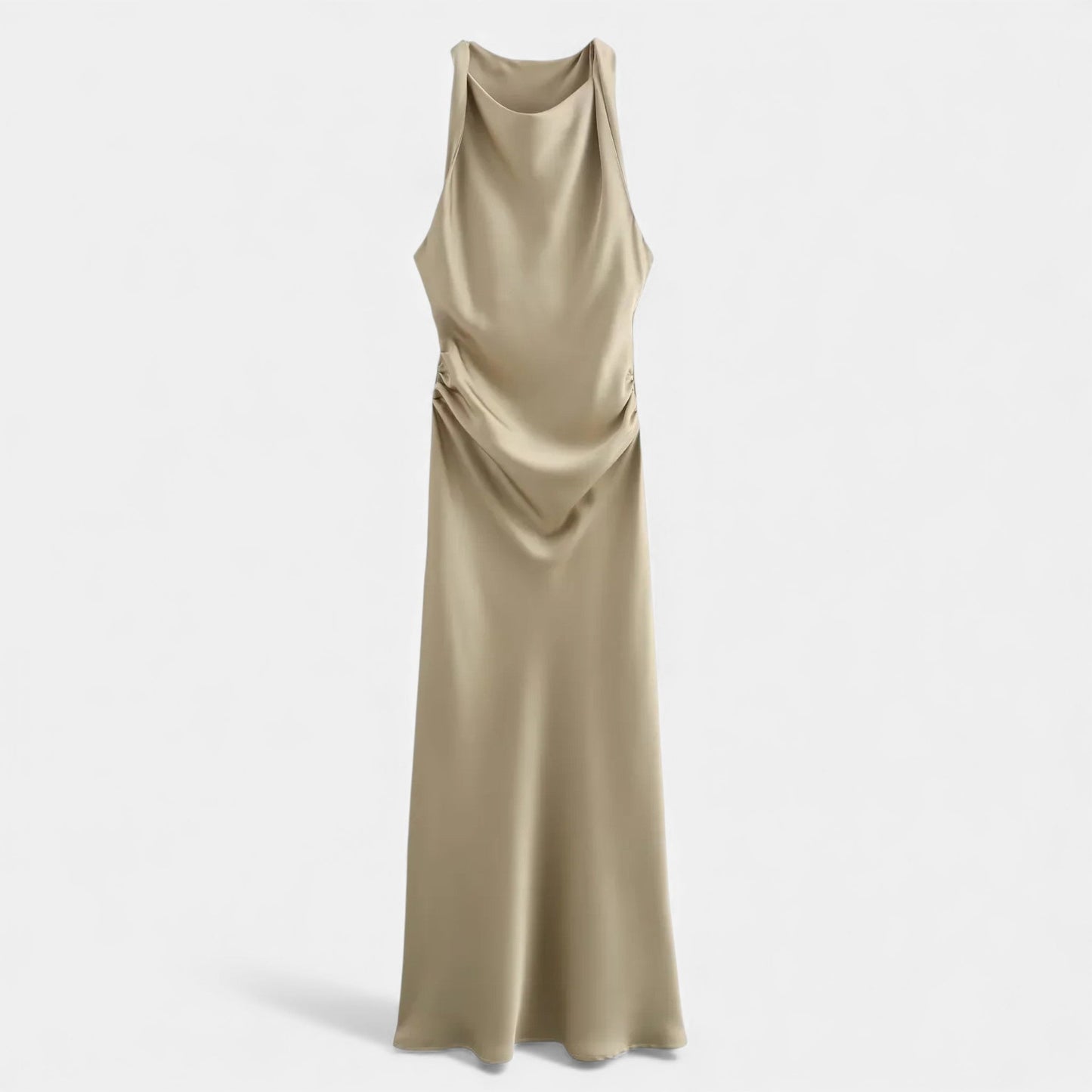 Luxurious Satin Slip Mid Length Dress