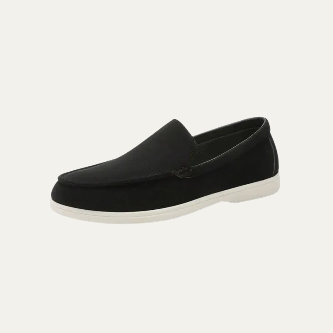 VogeLuxe | Men’s Suede Driving Moccasins with Metal Keeper Detail