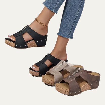 VogeLuxe | Women’s Open Toe Platform Wedge Sandals