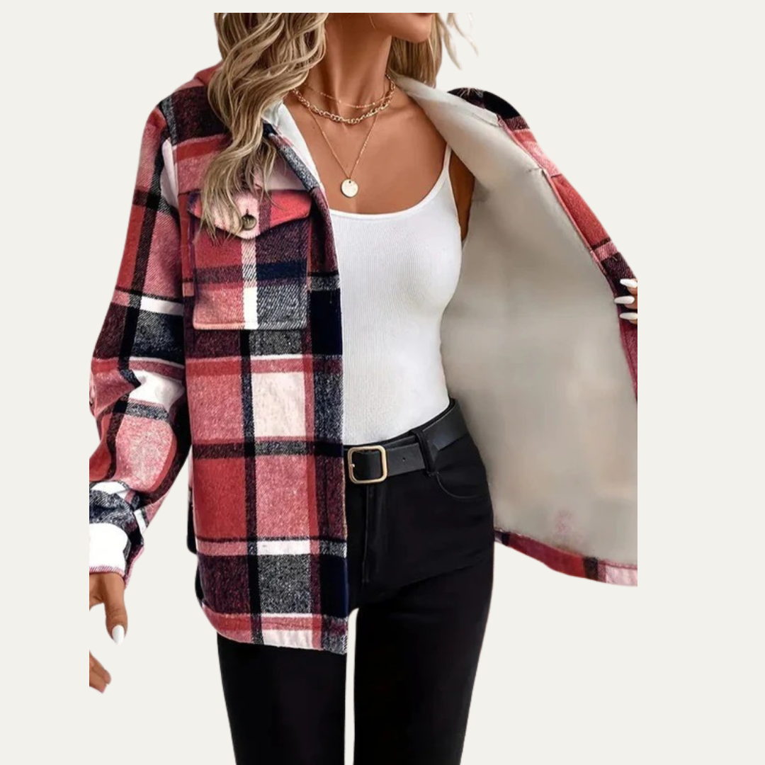 VogeLuxe | Women’s Cozy Plaid Shacket