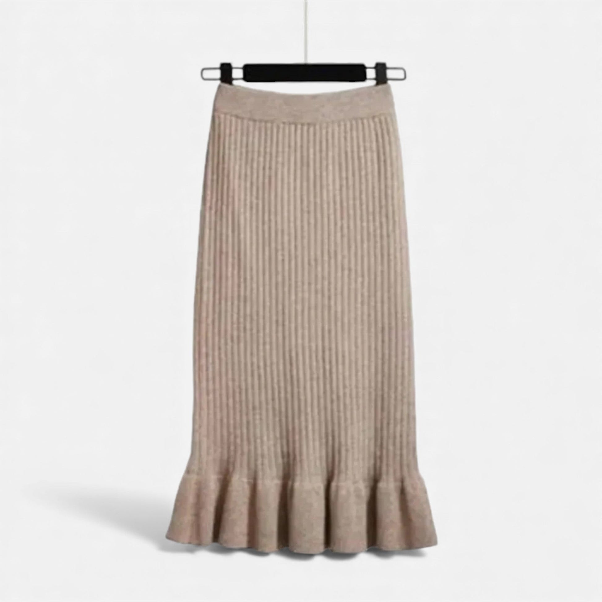 Comfortable High Waist Knit Mini Skirt - VogeLuxe