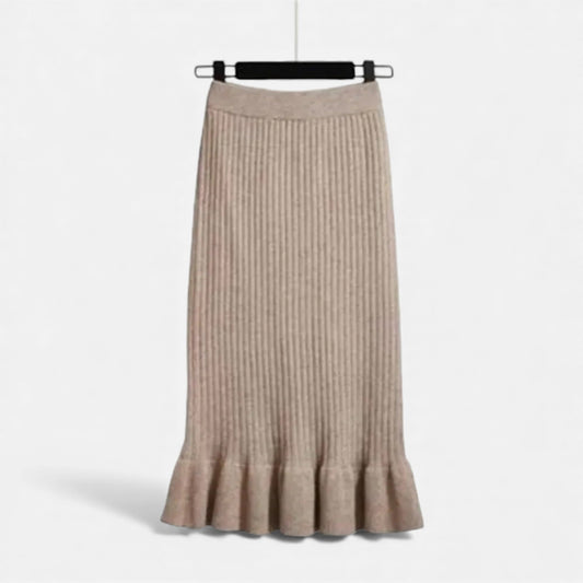 Comfortable High Waist Knit Mini Skirt - VogeLuxe