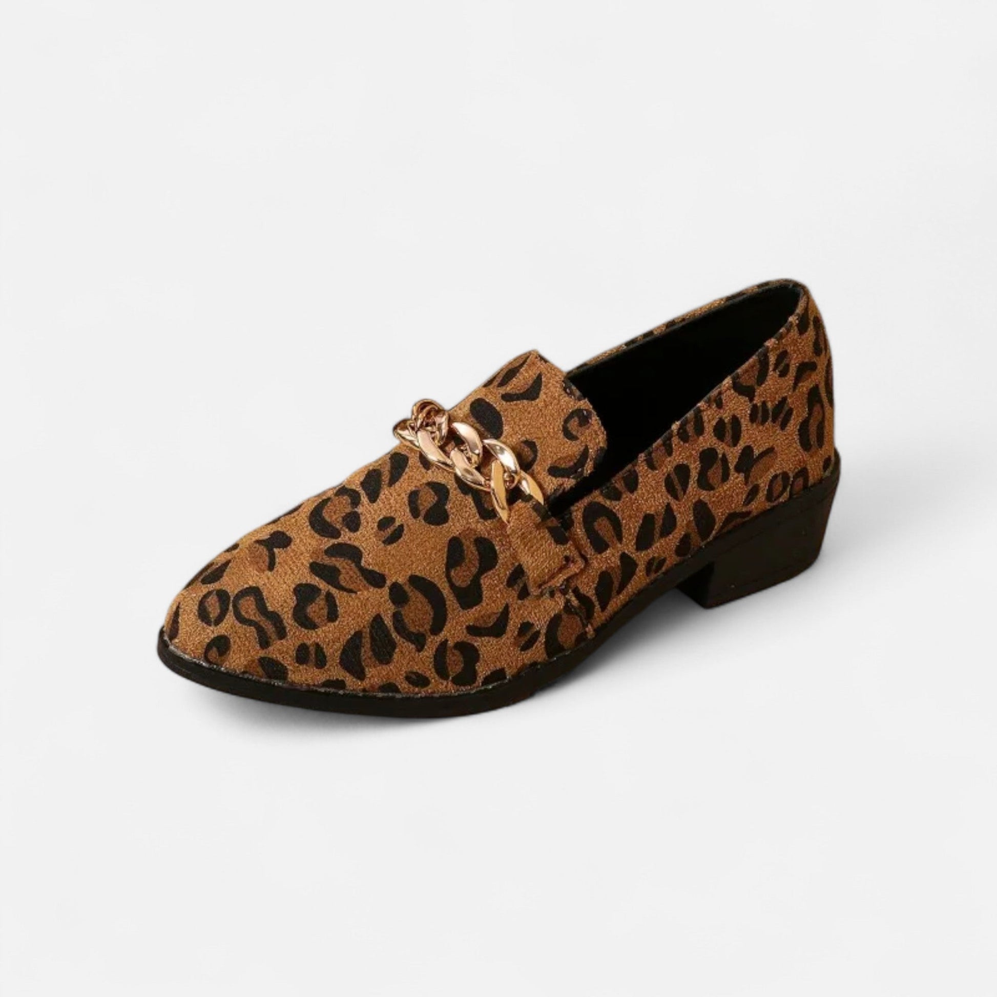 Luxury Suede Leopard Print Slip On Heels - VogeLuxe