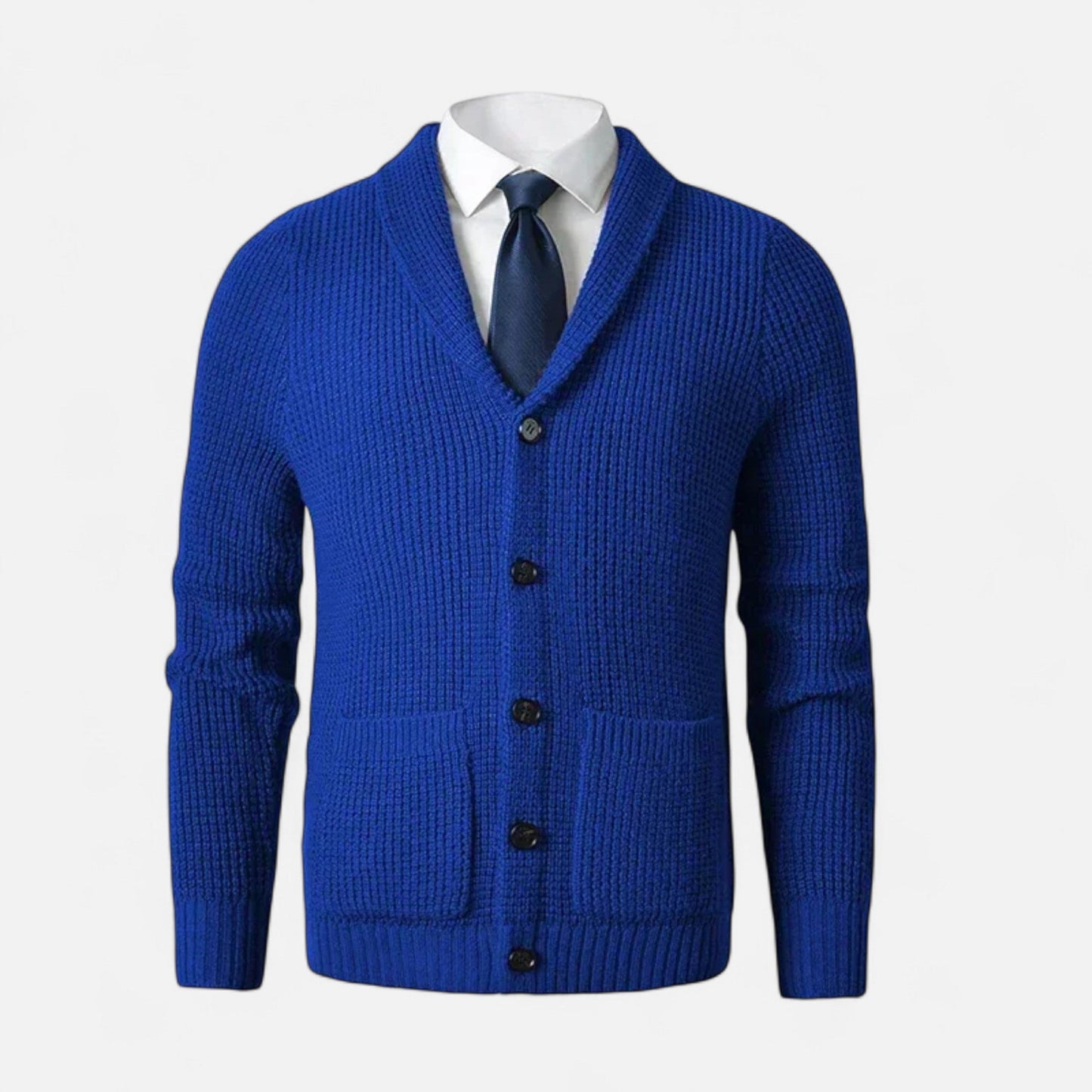Men's Smart Wool Cardigan - Slim Fit Classic Design