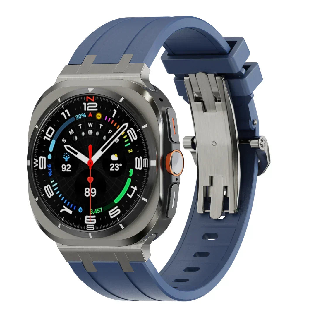 Stylish Butterfly Buckle Silicone Strap For Samsung Watch