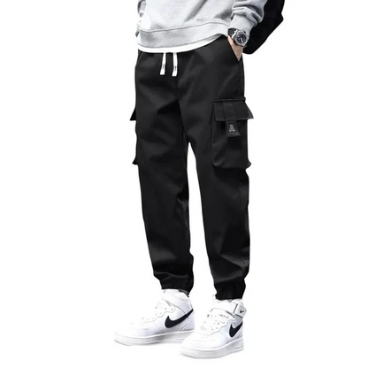 Relaxed Fit Cargo Pants with Elastic Waistband