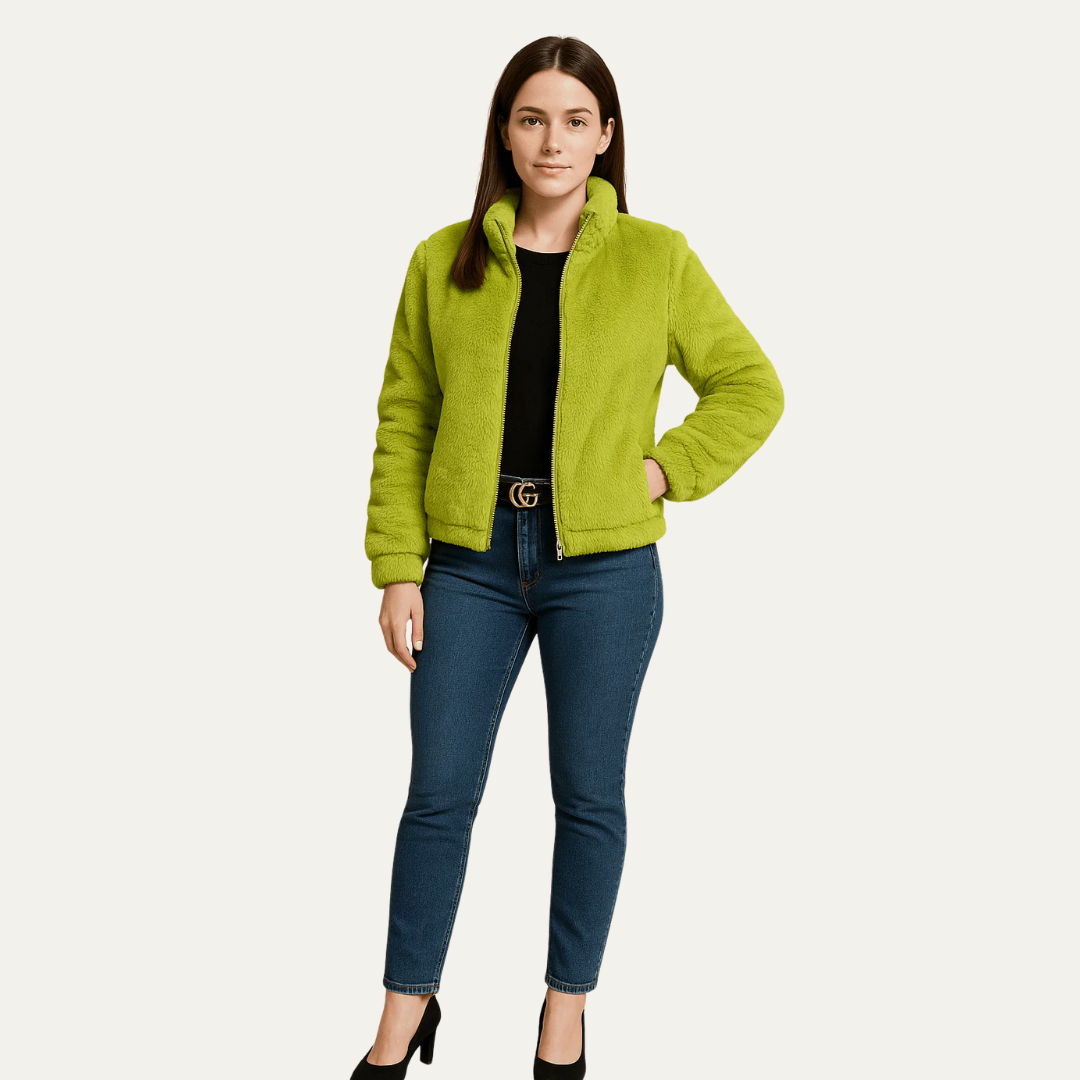 VogeLuxe | Women’s Plush Cropped Teddy Bomber