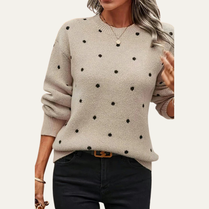 VogeLuxe | Women’s Polka Dot Knit Sweater