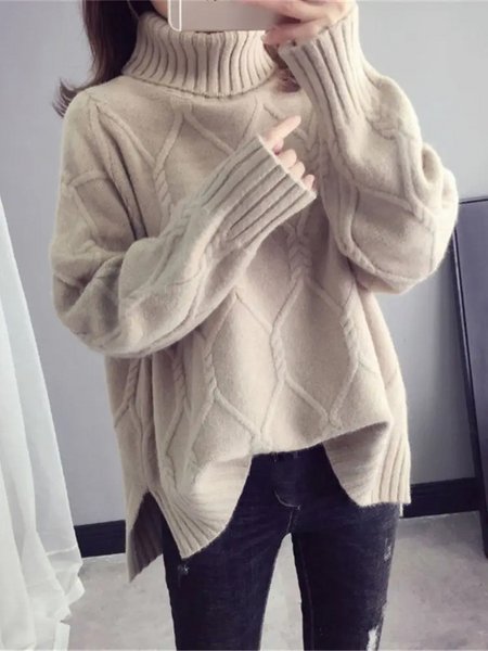 Cozy Oversized Winter Knit Sweater for Women