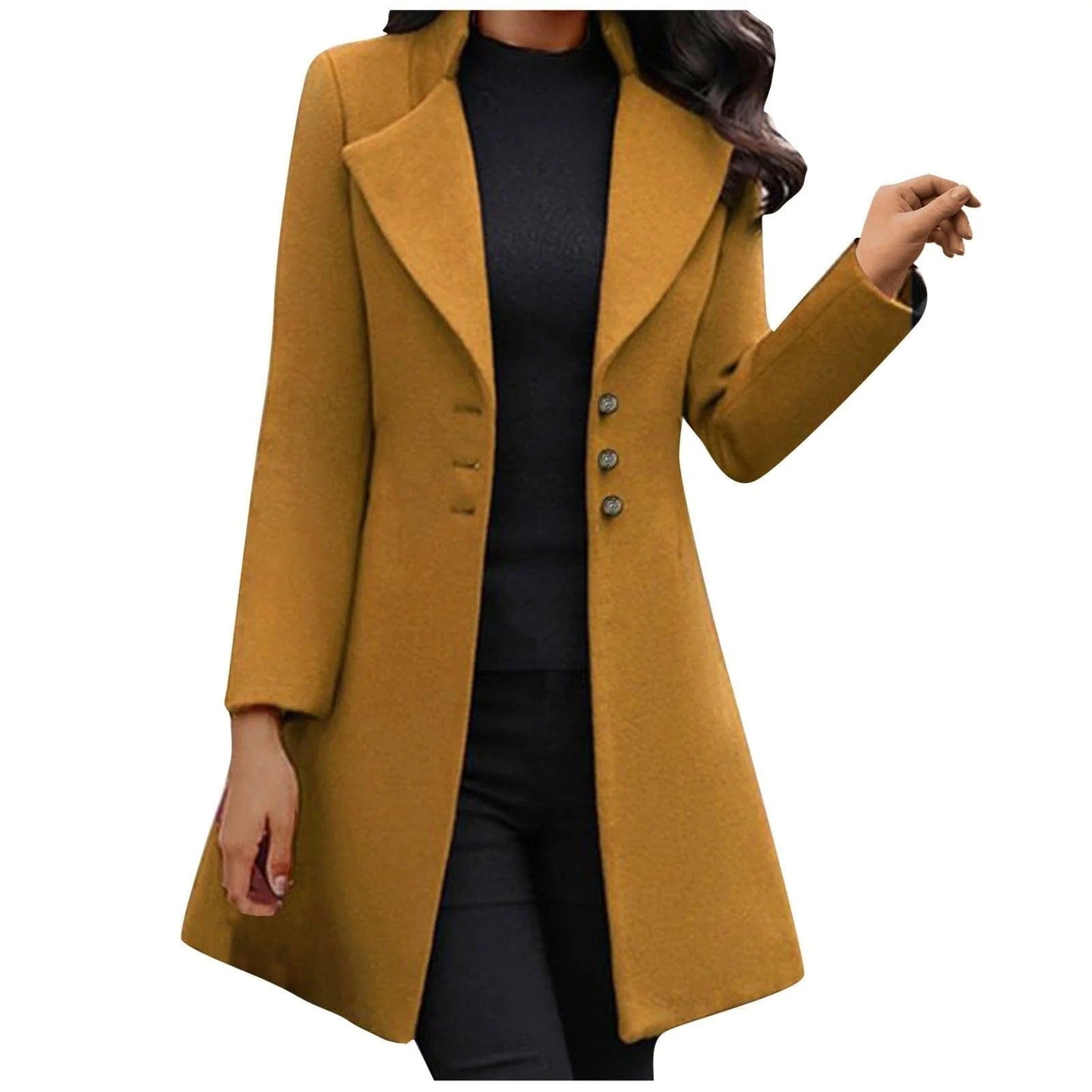Classic Winter Coat for Women - Simple Chic Design - VogeLuxe
