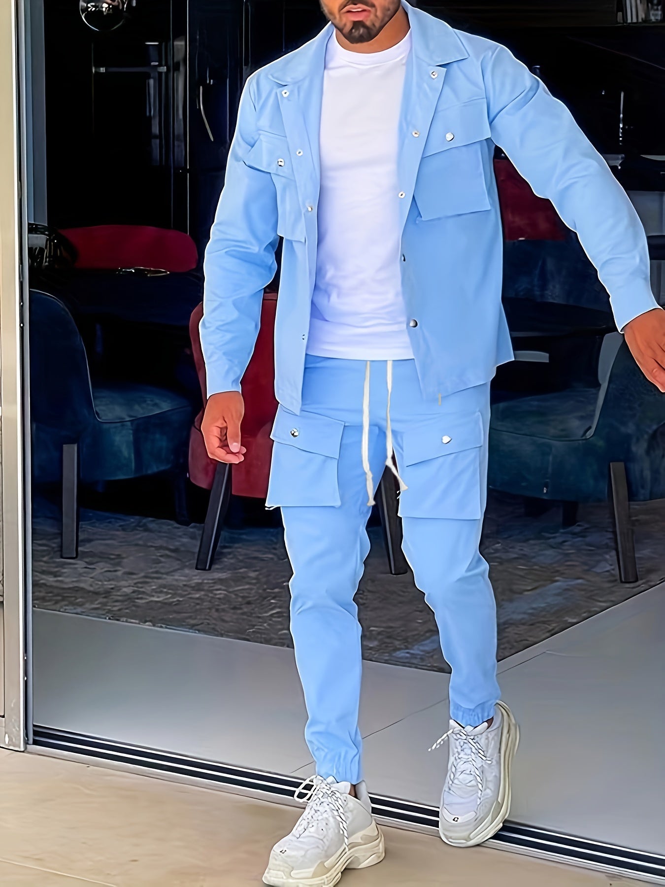 Comfy Men's Cotton Zip Up Tracksuit With Pockets