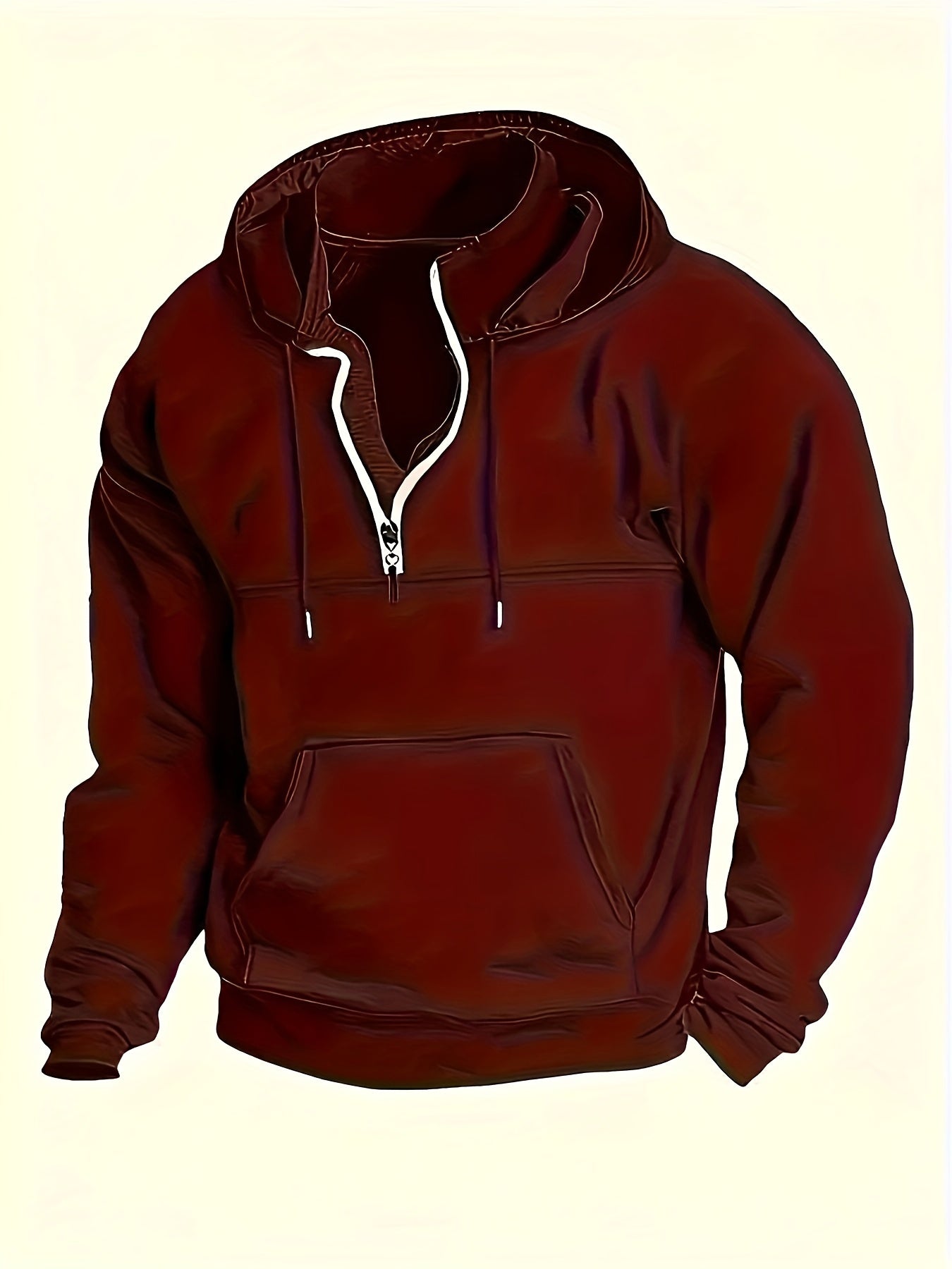 Men's Classic Warm Winter Quarter Zip Sweater