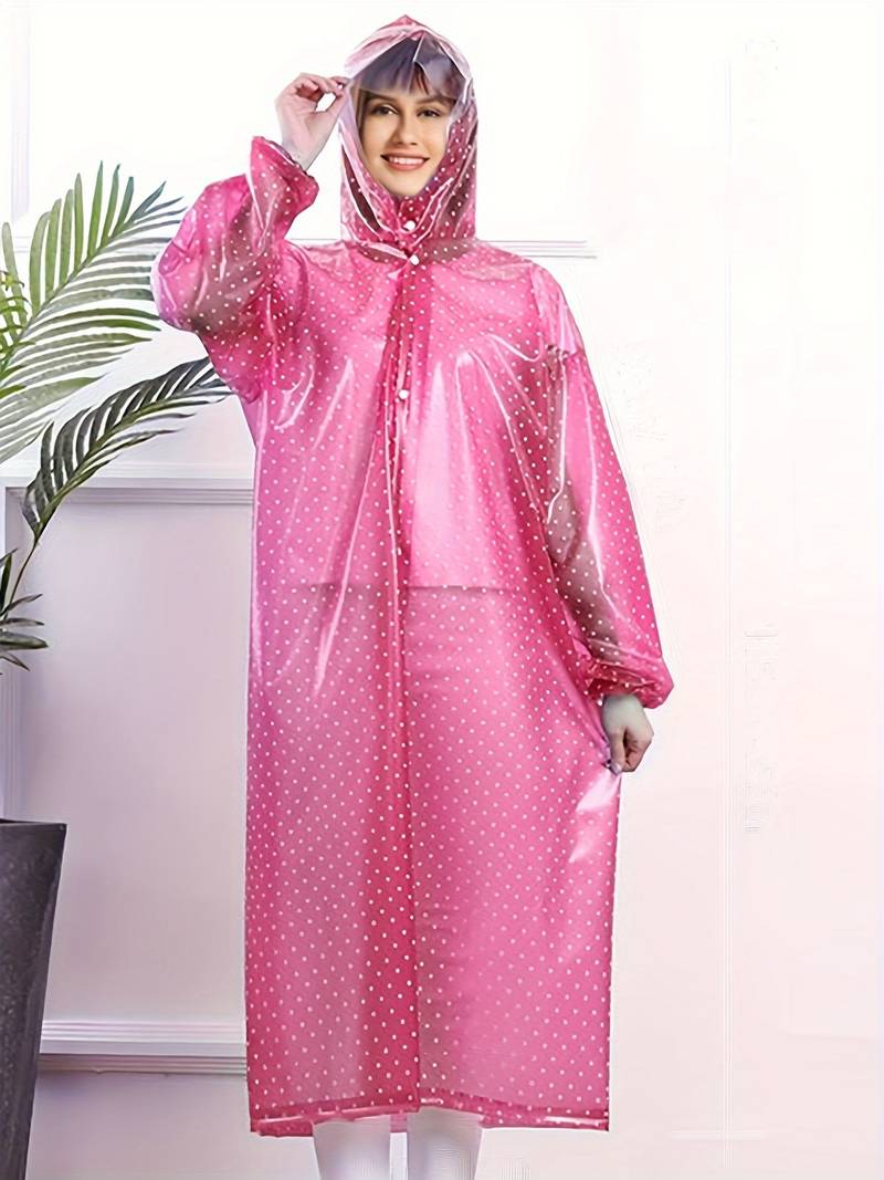 Waterproof Polka Dot Women's Rain Jacket - VogeLuxe