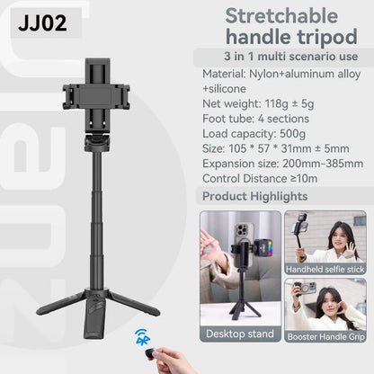 Portable Bluetooth Selfie Stick with 360 Rotation Holder