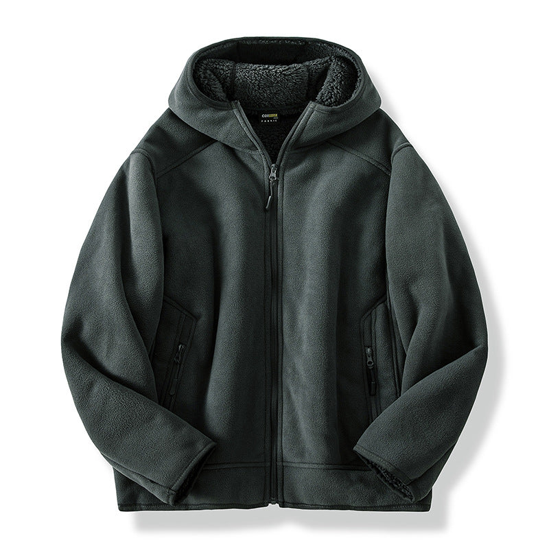 Warm Men's Winter Fleece Jacket Thick Coat